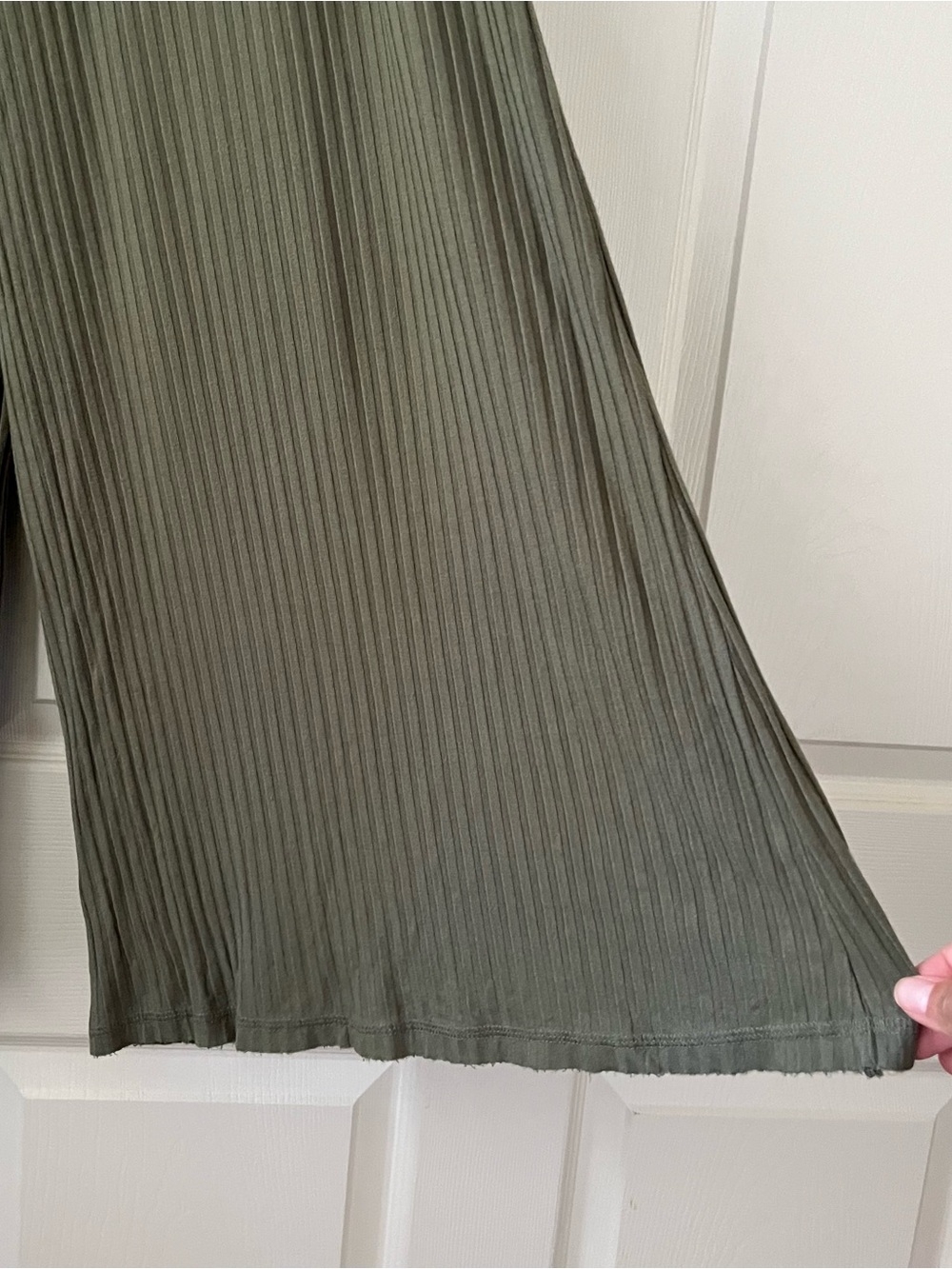 Free People FP Movement Blissed Out Wide Leg Pant Small Olive Green Yoga Stretch - Picture 5 of 11